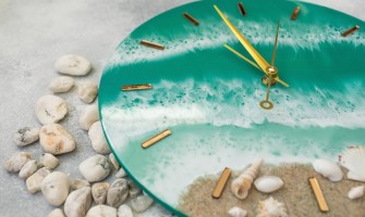 DIY Epoxy Resin Kit, Space Clock Do It Yourself, Colorful Art Kit